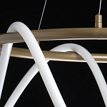 Люстра подвесная круглая золотого цвета с белыми изогнутыми световыми линиями Luke Lampco Tracer Lamp варинант исполнения - 10 | Loft Concept в Самаре