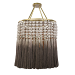Люстра плетеная с кисточками на золотистом каркасе Boho Tassel Chandelier варинант исполнения - 2 | Loft Concept в Самаре