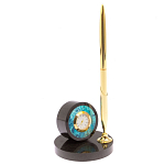 Часы настольные с ручкой из натурального камня Stone Clock варинант исполнения - 2 | Loft Concept в Самаре