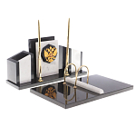 Настольный письменный набор из мрамора и змеевика с гербом России Marble Accessory варинант исполнения - 2 | Loft Concept в Самаре