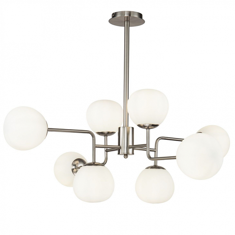Люстра Tiepolo Ball Chandelier Nickel 8 Никель Белый Люстра Tiepolo Ball Chandelier Nickel 8 Никель Белый в Самаре | Loft Concept