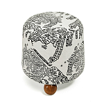 Пуф Wakonda с Круглыми ножками Черно-Белый орнамент варинант исполнения - 2 | Loft Concept в Самаре