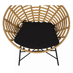 Стул круглый с ротанговым плетением Round Wicker Stool варинант исполнения - 5 | Loft Concept в Самаре