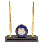 Часы настольные с двумя ручками из натурального камня Stone Clock варинант исполнения - 4 | Loft Concept в Самаре