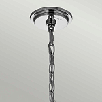 Люстра круглая цвета хром с вертикальными стеклянными трубками и круглыми подвесками Kichler варинант исполнения - 3 | Loft Concept в Самаре