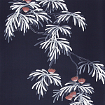 Обои ручная роспись Silk Tree Special Colourway on Empire Blue dyed silk варинант исполнения - 1 | Loft Concept в Самаре