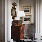 Настольная лампа на основании из зеленого мрамора с белым абажуром Noelia Green варинант исполнения - 5 | Loft Concept в Самаре