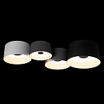 Потолочный светильник с 4-мя цилиндрическими абажурами белого серого и черного цвета Urban Dome варинант исполнения - 2 | Loft Concept в Самаре