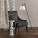 Торшер с черным наклонным корпусом и конусовидным абажуром Black Tripod варинант исполнения - 5 | Loft Concept в Самаре