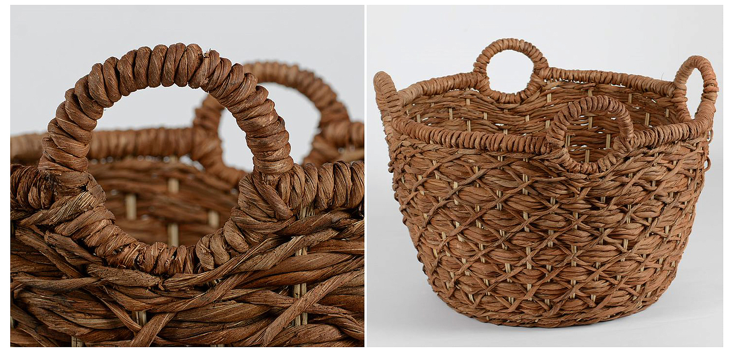 Корзина плетеная Wicker basket 4 handles Корзина плетеная Wicker basket 4 handles - Loft-Concept в Самаре