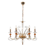 Люстра с 6-ю лампочками и изогнутыми прозрачными элементами из стекла Twisted Glass Candles Chandelier варинант исполнения - 2 | Loft Concept в Самаре