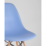 Пластиковый стул на ножках из массива бука Eames Blue варинант исполнения - 2 | Loft Concept в Самаре