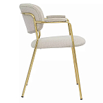 Стул Singer Chair с подлокотниками серый на золотистых ножках варинант исполнения - 2 | Loft Concept в Самаре