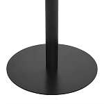 Круглый обеденный стол с белой мраморной столешницей White Tabletop on Black Base варинант исполнения - 5 | Loft Concept в Самаре