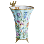 Ваза со стрекозой из фарфора с бронзовыми элементами Paradise Dragonfly варинант исполнения - 2 | Loft Concept в Самаре