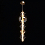 Подвесной светильник с вертикальной композицией из прозрачных и янтарных стеклянных шаров и ромбов Gabriel Scott Luna варинант исполнения - 13 | Loft Concept в Самаре