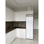 Угловой кухонный гарнитур белый и столешница под мрамор Gene Kitchen Set варинант исполнения - 4 | Loft Concept в Самаре