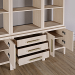 Модульный стеллаж Primo из трех составных элементов Светлый дуб варинант исполнения - 5 | Loft Concept в Самаре