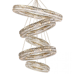 Вертикальная Многоярусная композиция из круглых Хрустальных светильников Elizabeth Золото варинант исполнения - 1 | Loft Concept в Самаре