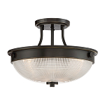 Потолочный светильник со стеклянным плафоном в виде купола Quoizel варинант исполнения - 7 | Loft Concept в Самаре