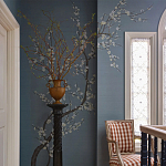 Обои ручная роспись Nara Original colourway on Summer Sky slub silk варинант исполнения - 1 | Loft Concept в Самаре