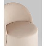 Пуф Loreen со спинкой вращающийся велюр молочный варинант исполнения - 2 | Loft Concept в Самаре