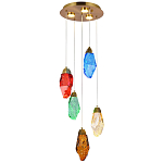 Потолочный светильник с пятью цветными плафонами Soar Colorful Lamp варинант исполнения - 3 | Loft Concept в Самаре