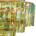 Люстра круглая каскадная Glow of Green Shades зеленое стекло варинант исполнения - 1 | Loft Concept в Самаре