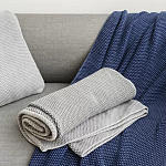 Плед из хлопка серого цвета Waffle Comfort варинант исполнения - 5 | Loft Concept в Самаре