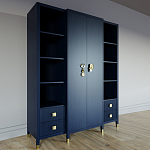 Большой шкаф с витриной Elsa Dreams Blue варинант исполнения - 1 | Loft Concept в Самаре