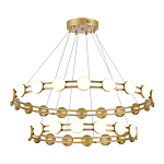 Люстра двухъярусная с круглыми светодиодными источниками света Maxine Light варинант исполнения - 6 | Loft Concept в Самаре