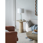 Столик приставной с круглой столешницей Textured Cream Table варинант исполнения - 6 | Loft Concept в Самаре