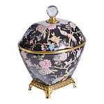 Шкатулка черного цвета с цветочной росписью Eden Garden варинант исполнения - 4 | Loft Concept в Самаре