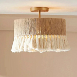 Люстра круглая плетеная с кисточками Solar Glow варинант исполнения - 5 | Loft Concept в Самаре