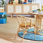 Кресло из ротанга с сиденьем из велюра Vini Rattan Armchair варинант исполнения - 6 | Loft Concept в Самаре