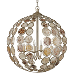 Люстра в форме шара с декором из круглых декоративных элементов Bright Shell Discs варинант исполнения - 2 | Loft Concept в Самаре