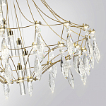 Люстра подвесная из металла с хрустальными прозрачными подвесками Quasar 81 варинант исполнения - 7 | Loft Concept в Самаре