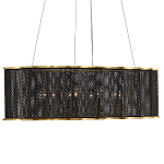 Люстра овальная в сочетании черного и золотого цвета Mesh Lighting варинант исполнения - 4 | Loft Concept в Самаре