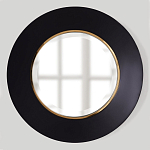 Чёрное настенное зеркало с золотым кантом Porunalia варинант исполнения - 2 | Loft Concept в Самаре