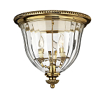 Потолочный светильник цвета латунь с прозрачным плафоном в форме чаши Hinkley варинант исполнения - 8 | Loft Concept в Самаре