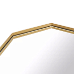 Зеркало золотистое восьмиугольной формы Octagon варинант исполнения - 2 | Loft Concept в Самаре