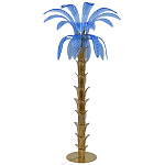 Торшер Glass Decorated Palm Floor Lamp Blue Листья Пальмы  варинант исполнения - 6 | Loft Concept в Самаре