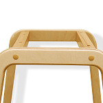 Барный стул со спинкой и мягкой обивкой с ромбами на 4-х деревянных ножках Голубой Велюр Ava Charm варинант исполнения - 5 | Loft Concept в Самаре