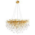 Люстра подвесная с прозрачными стеклянными подвесками в форме капель Диаметр 80 см Droplet Chandelier варинант исполнения - 12 | Loft Concept в Самаре