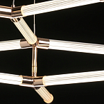 Люстра с геометрической конструкцией из вытянутых цилиндрических плафонов Hex Scaffold  варинант исполнения - 6 | Loft Concept в Самаре