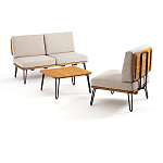 Двухместный диван из акации без подлоконтиков Amra варинант исполнения - 2 | Loft Concept в Самаре