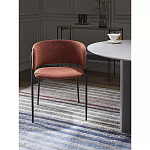 Стул полукруглый мягкий с буклированной обивкой Chair with Boucle Upholstery варинант исполнения - 3 | Loft Concept в Самаре