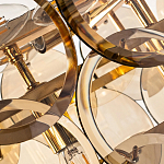Люстра с круглыми стеклянными подвесками Cardiel Amber Glass Chandelier варинант исполнения - 6 | Loft Concept в Самаре