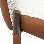 Стул мягкий с обивкой из рогожки и экокожи Contrasting Performance варинант исполнения - 2 | Loft Concept в Самаре