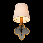 Бра с белым текстильным абажуром и фигурным основанием с зеркальной вставкой Vitorino варинант исполнения - 4 | Loft Concept в Самаре